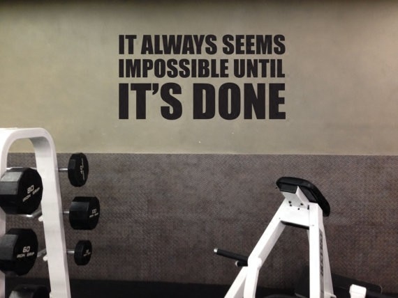 b109欧美风英文励志健身房会所装饰墙贴纸