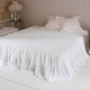 Váy ngủ lá sen châu Âu gấp giường trắng váy ngủ trải giường hoa sen đồng bằng 1,8 m 1,5 m 1,2 m - Váy Petti 	chân váy giường