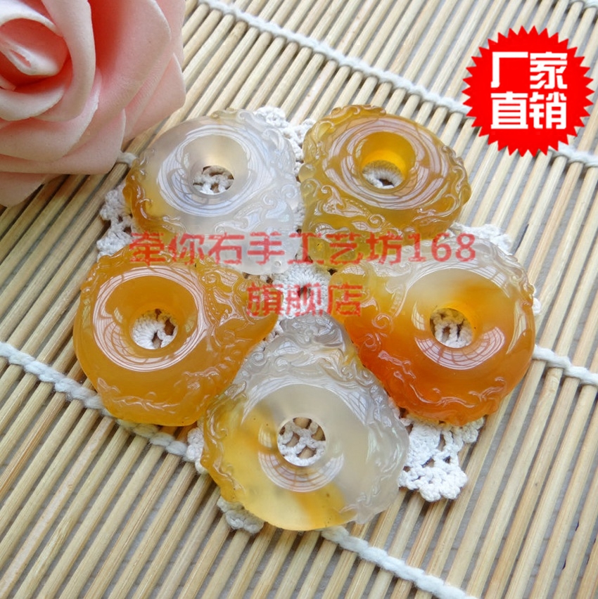腰缠万贯红绳手工雕刻吊坠项链