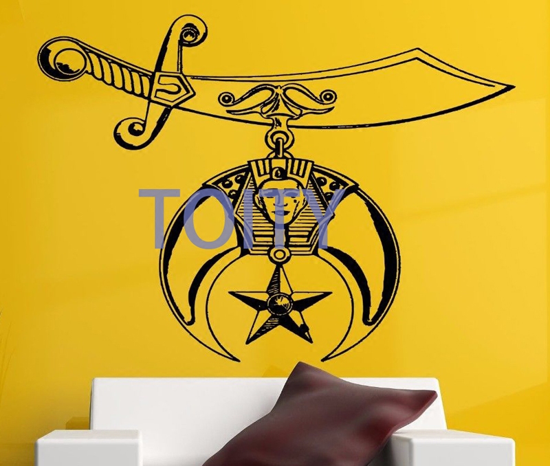 美国圣地兄弟会 Shriner Emblem 装饰贴纸镂空PVC即时贴