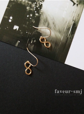 faveur 回馈14k包金 love是永恒耳环 友谊 很珍贵 forover..礼物