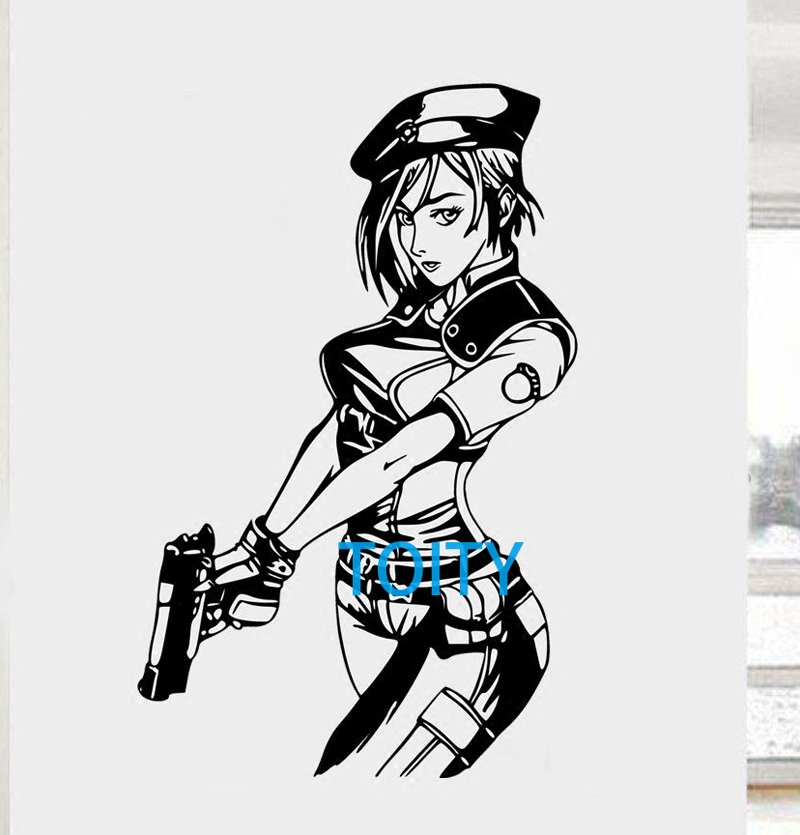 生化危机游戏贴画女主角吉尔瓦伦蒂安jill valentine贴纸网吧墙贴