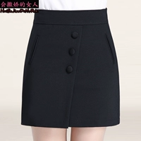 Váy hông 2019 xuân hè mới váy ôm eo thon cao quần short váy mùa thu váy đen chuyên nghiệp - Váy chân váy giả quần