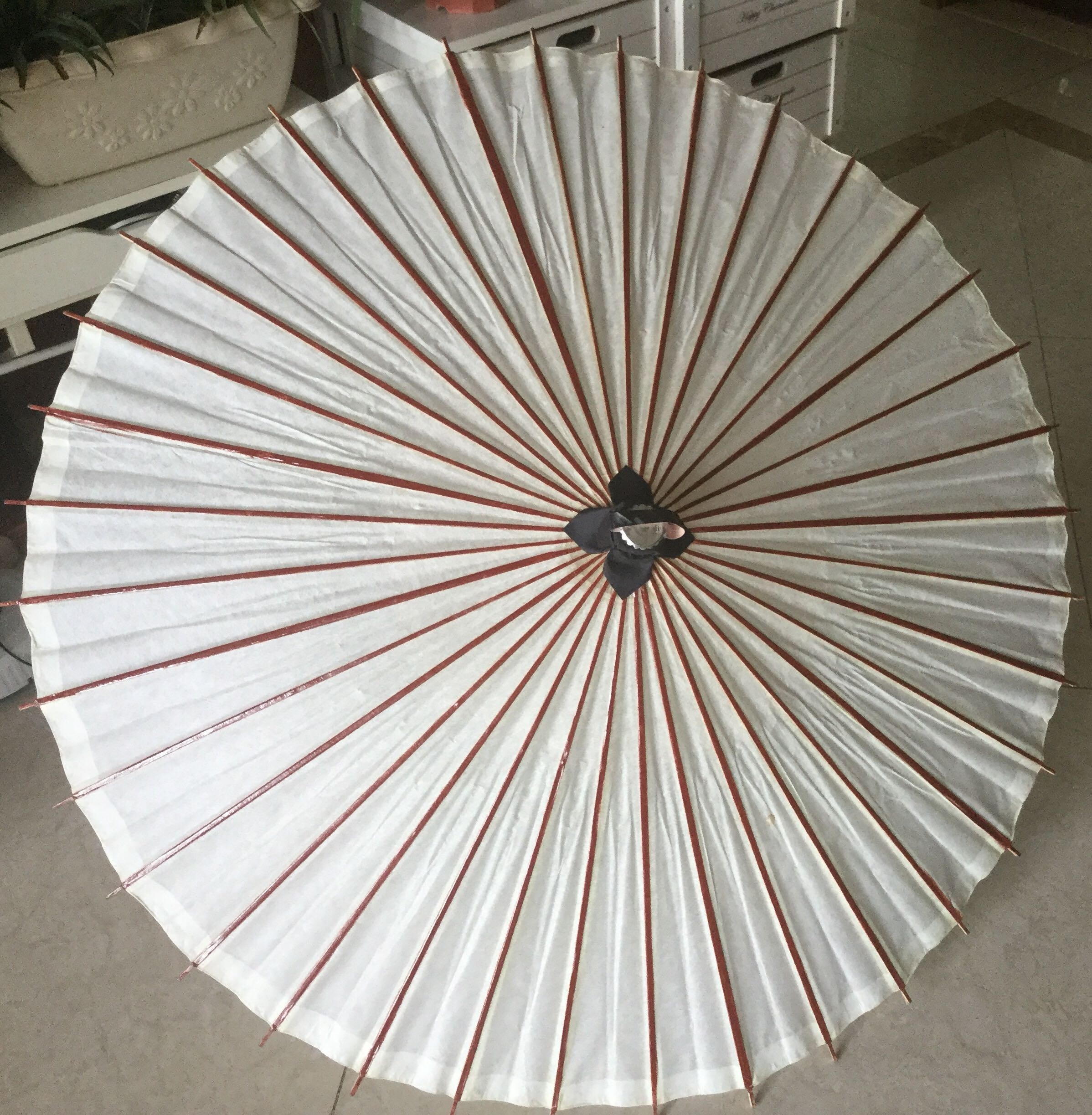 120直径加强伞头男用油纸伞,伞骨伞柄原色,上过桐油防雨防晒