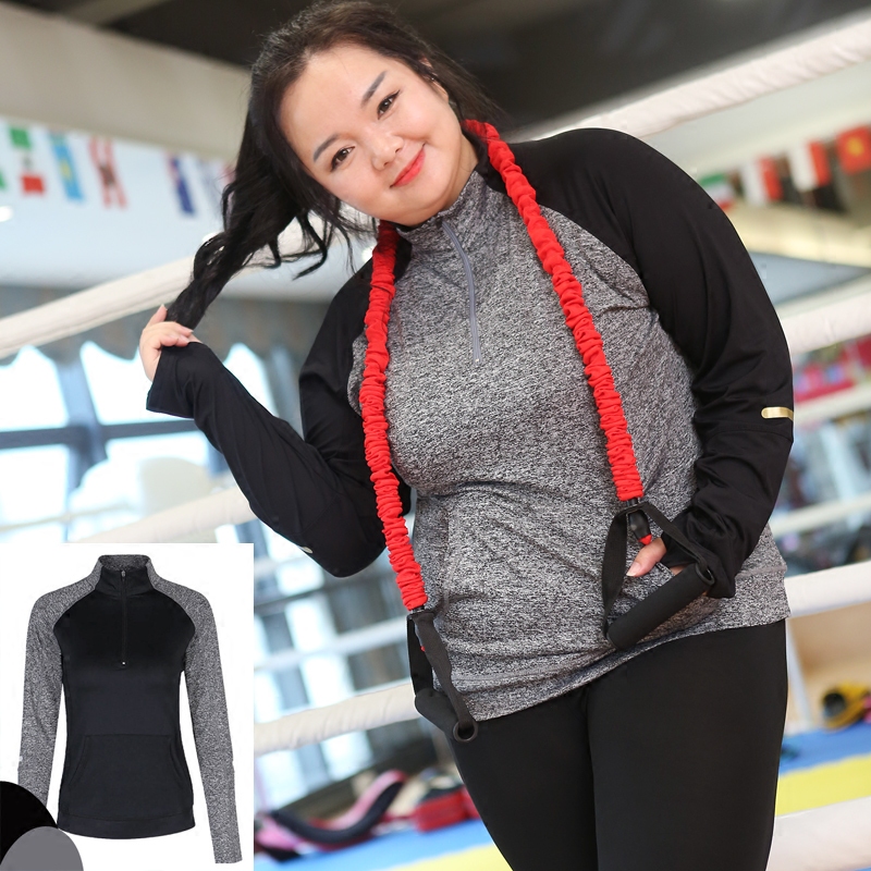 大码运动外套速干衣瑜伽服跑步