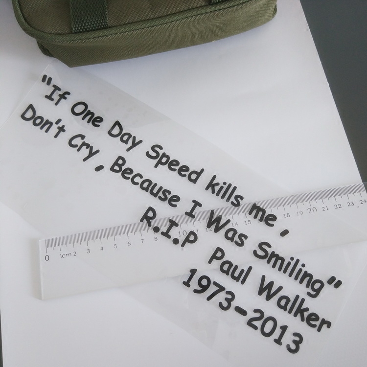 xy車贴 保罗沃克个性格言 速度与激情纪念Paul Walker贴纸防水贴