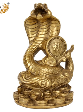 纯铜生肖蛇风水工艺品