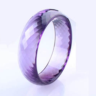 饰品晶彩 人造紫水晶手镯 精细多切面一款 大宽型 女士