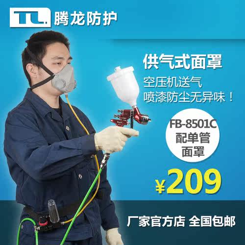 腾龙FB-8501C供气式防毒 防尘 喷漆 化工 面罩 包邮