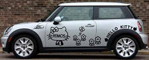 整车贴 hello kitty 苹果 宝马mini 雨燕 FO QQ 熊猫汽车贴纸拉花
