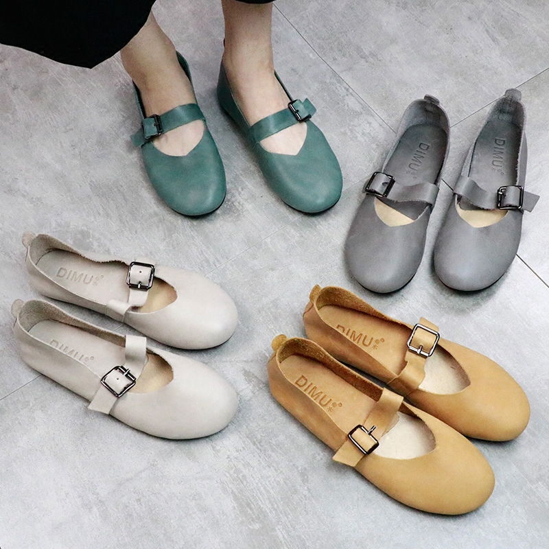 2019 new pattern Retro Grandma shoes Flat bottom Shallow mouth Single shoes Word buckle Single shoes Maternity shoes Versatile Maryin the Women's Shoes, Low shoes  category - from Buy2taobao.com to provide professional Taobao agent buy service