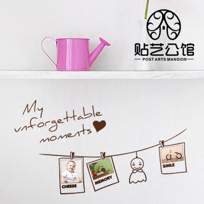 中国风日式墙贴纸幼儿园儿童房可爱相片背景装饰 j-018 晴天娃娃