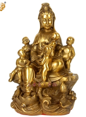 纯铜摆件观音佛像