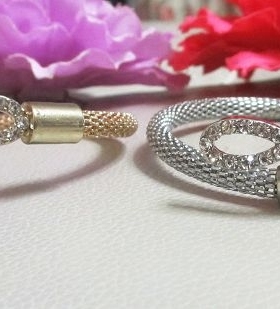 欧美风百搭宴会派对水钻圆柱手镯