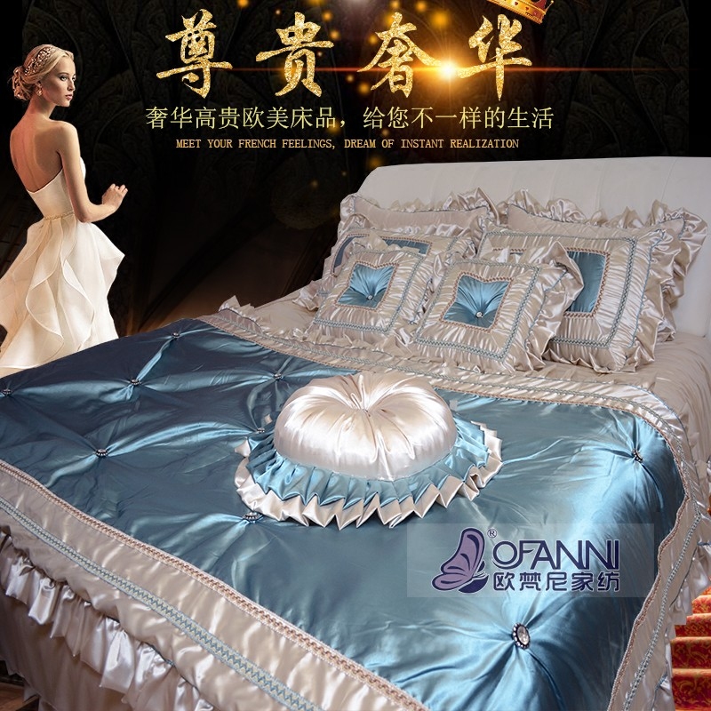 欧式法式床上用品奢华样板房间新古典婚庆别墅豪华四件套床品促销