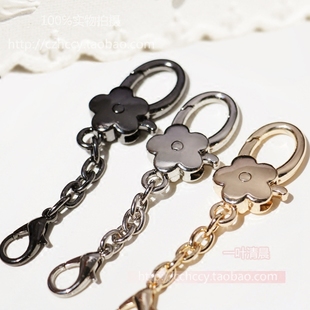 DIY花朵扣包挂配件毛球挂件金属扣梅花扣 配饰 双扣配件链扣