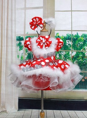 波点快乐阳光昶钰连衣裙短裙女童