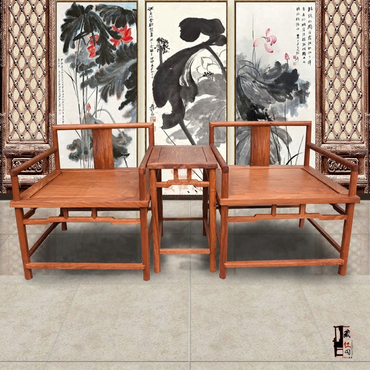 红木家具 缅甸花梨木大果紫檀打坐禅椅新中式实木宝座沙发椅围椅