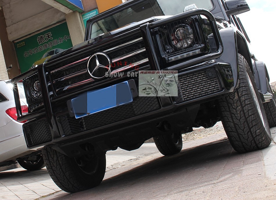 W463 G350D G350P G500 黑框眼镜 大护杠 不锈钢防撞杠