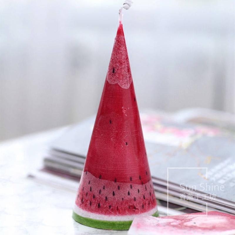 手工diy清凉一夏西瓜香薰蜡烛小冰花蜡套餐自制蜡烛工具原料包