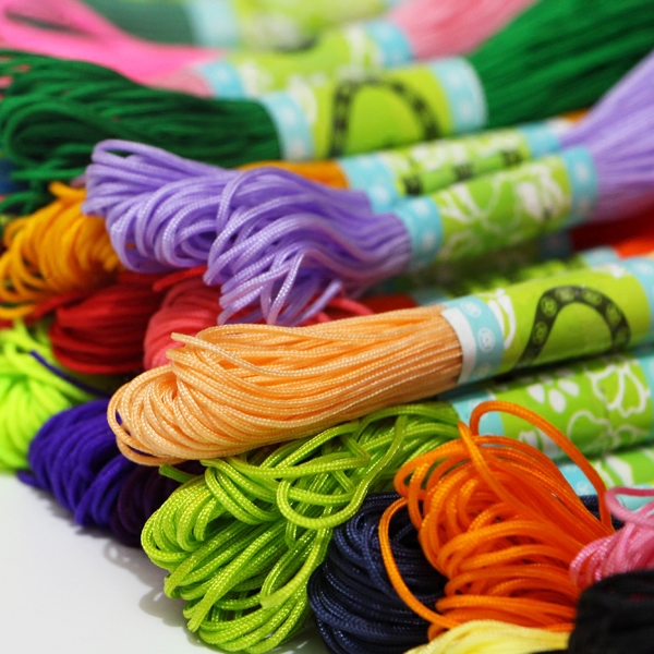 1MM JADE THREAD DIY HANDMADE MATERIAL BRAIDED WIRE BRACELET PLAY JADE ROPE NECKLACE PENDANT RED ROPE MULTICOLORED BRAIDED LINE