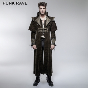 RAVE 朋克视觉哥特GOTHIC圣灵传教士长风衣男 PUNK ╋魔叹╋ Y654