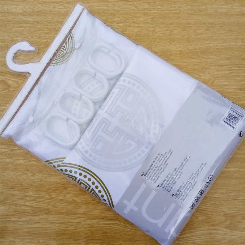 正品外贸防霉防水涤纶布浴帘中国风隔断帘-金双喜  带铅坠180*200