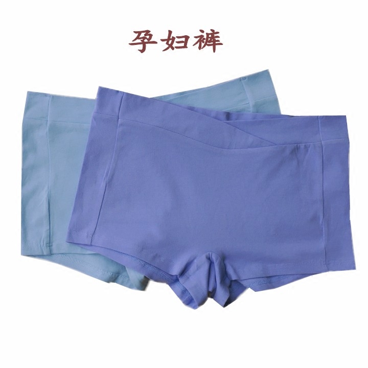 孕妇托腹防走光日单中腰平角裤
