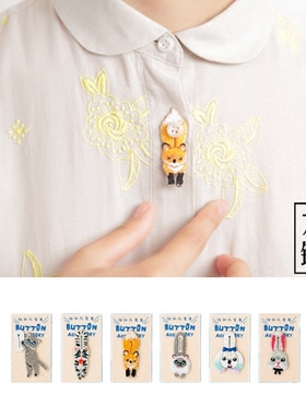 十件包邮 Bentoy动物纽扣装饰 原宿猫咪造型饰品 文艺扣子装饰框