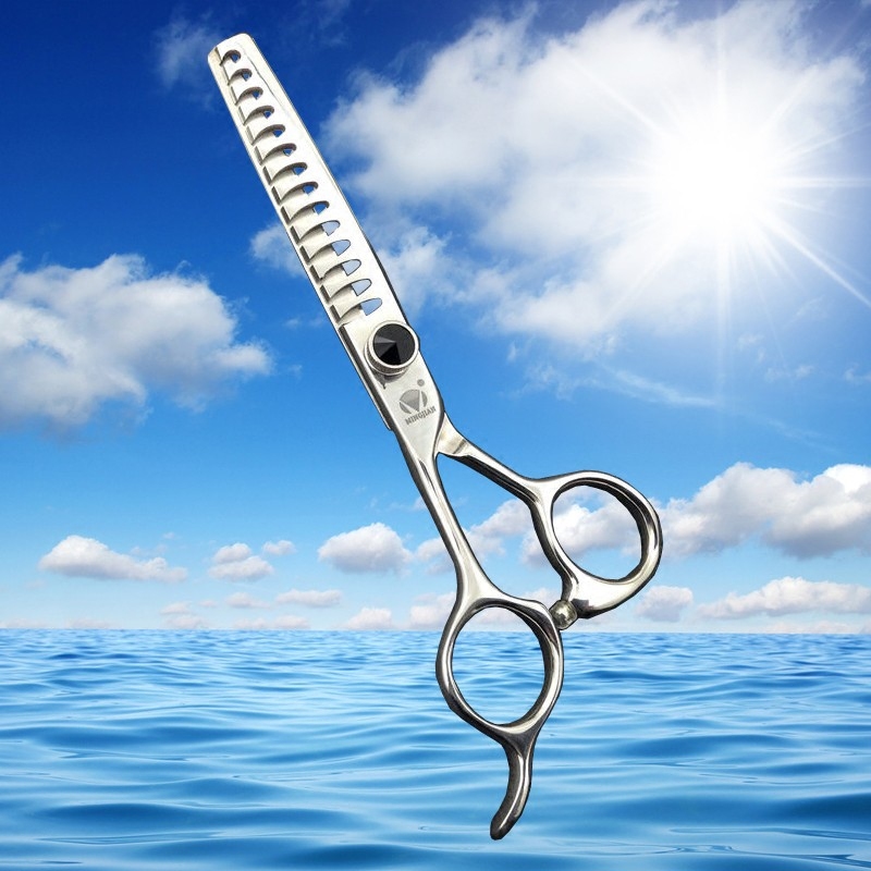 包邮正品鱼骨剪刀美发剪刀工具理发剪牙剪左手剪左撇子440c材专业