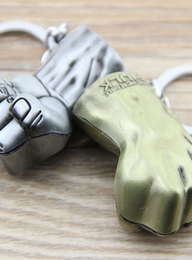 复仇者联盟绿巨人钥匙扣浩克hulk拳头模型金属创意汽车钥匙扣挂件