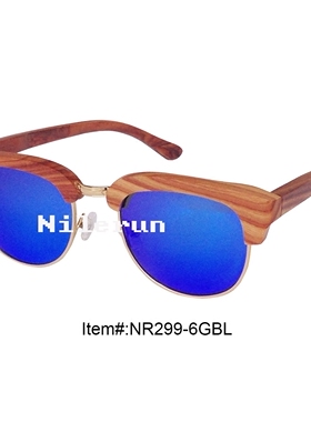 墨镜时尚风镀蓝膜金色偏光镜片