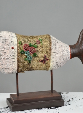 美式乡村树脂彩绘仿古风装饰品