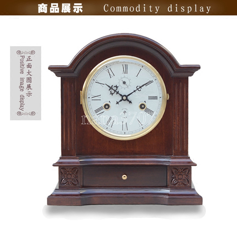 北极星机械座钟实木仿古老式31天抛光机芯机械台钟t333