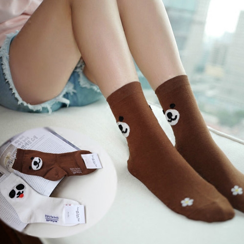 韩国进口新品袜子正品专柜品牌学院甜美可爱袜子女纯棉袜女袜短袜