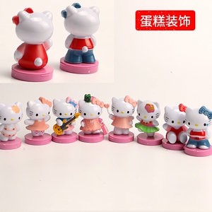 蛋糕装饰Kitty猫生日蛋糕装饰摆件Kt猫美国队长生日蛋糕装饰摆件