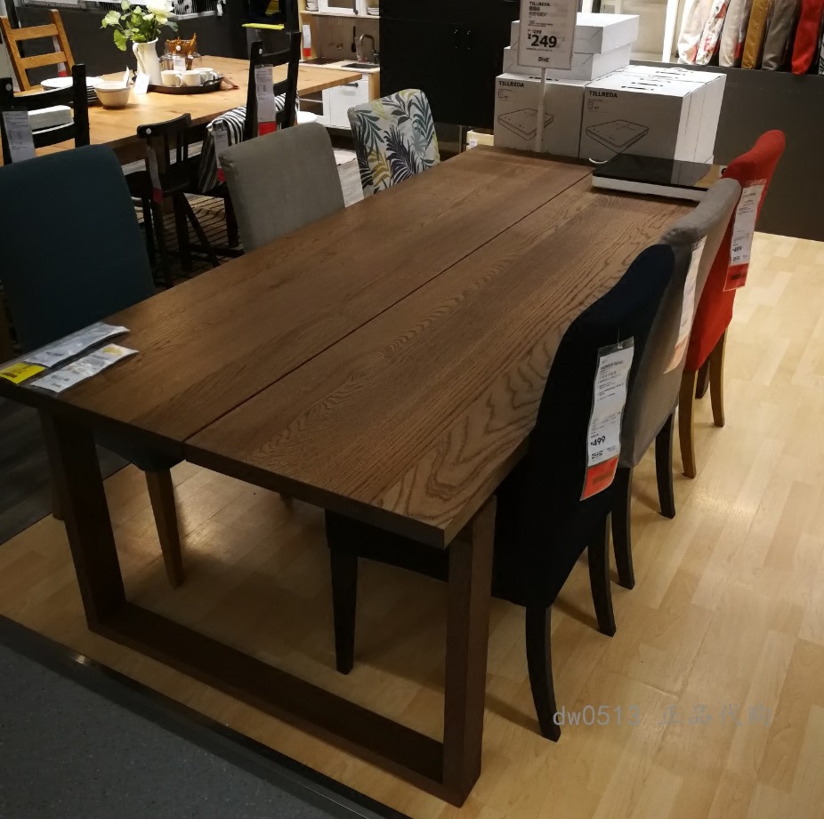 【ikea/宜家专业国内代购】   莫比恩 餐桌 桌子, 橡木贴面, 褐色