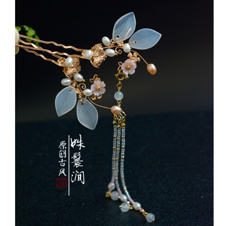 姝鬟涧 原创手工古风可爱多宝流苏小发钗发簪子汉服配饰 小苍兰3