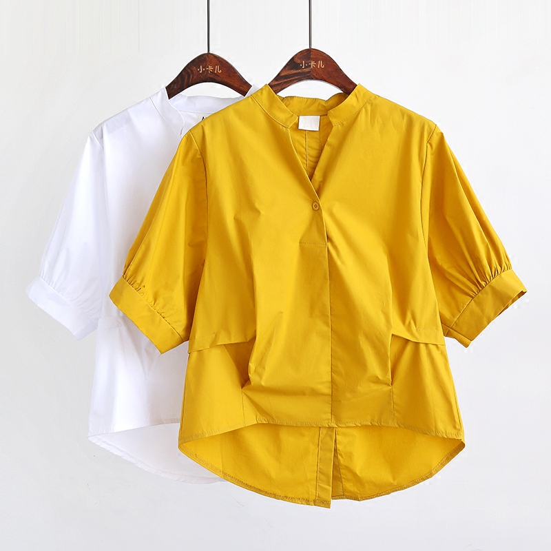 白色衬衫女时尚洋气2024新款韩版学生百搭宽松气质设计感小众衬衣
