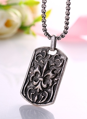 男士装饰品长款童军花挂件毛衣链