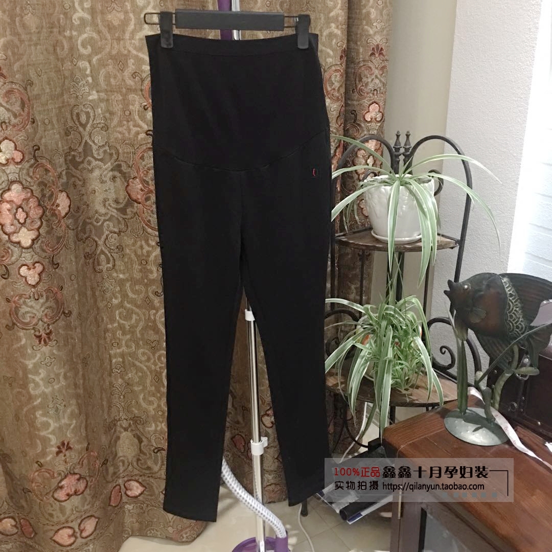 十月17318717 孕妇裤高腰弹力托腹打底裤针织便裤孕妇裤修身
