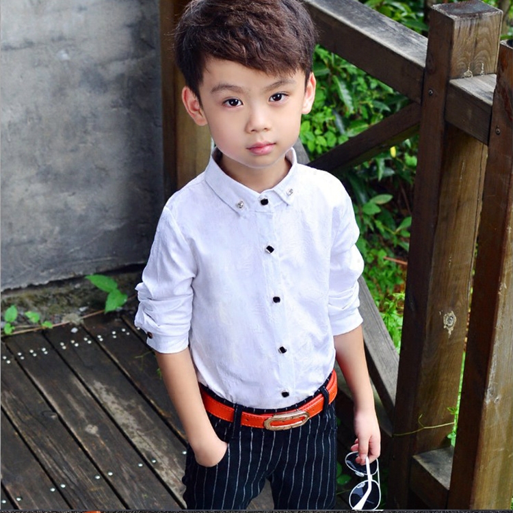 Chemise garcon à manche longue - Ref 2074786 Image 1