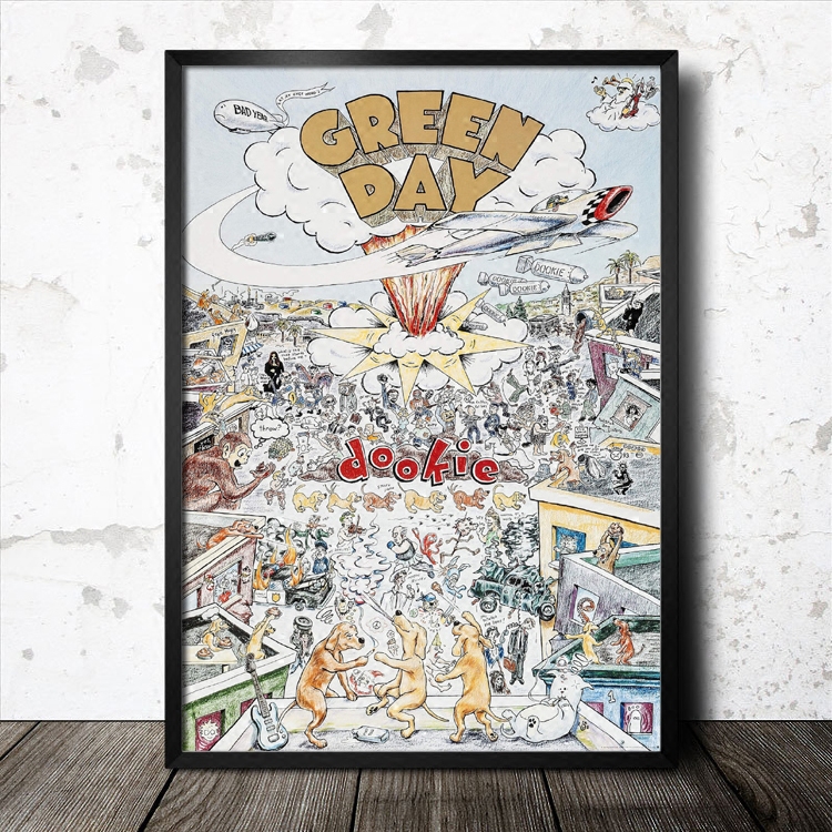 摇滚风有框海报酒吧音乐餐厅挂画