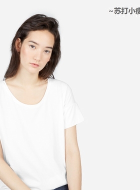 3件9.5折 包邮现货 Everlane 女士宽松舒适圆领箱型短袖T恤