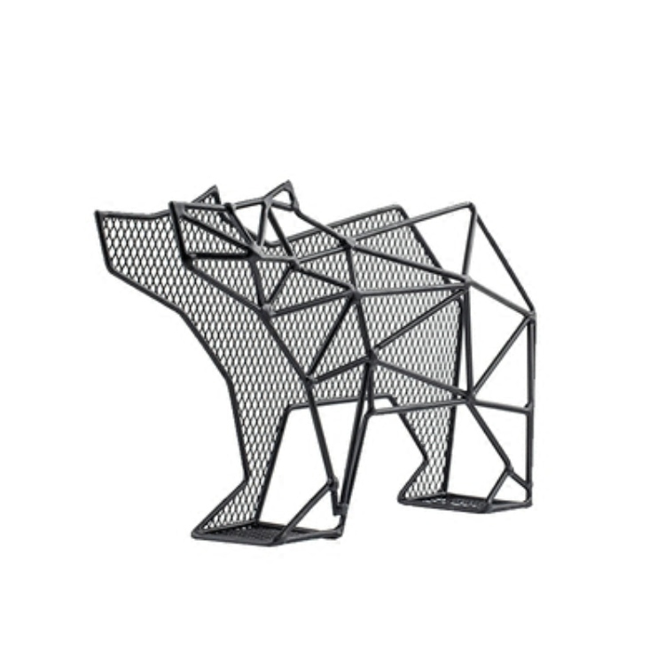 美国设计Kikkerland小熊信件杂志账单收纳创意钢制杂物盒整理