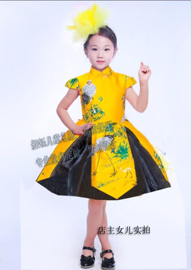 母女装亲子礼服 新娘宴会晚礼服 儿童走秀模特礼服女童主持人服装