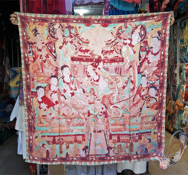 九色鹿120cm卷边顺丰包邮丝巾