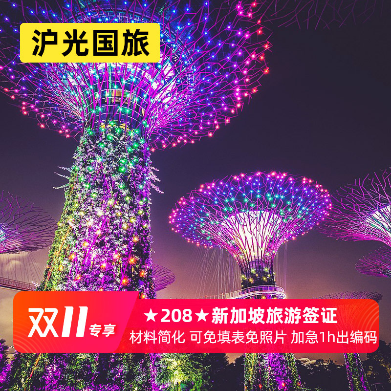 [上海送签]沪光★208新加坡签证个人旅游简化加急办理