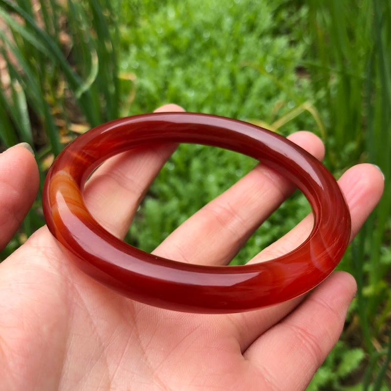 天然玉髓证书玛瑙手镯