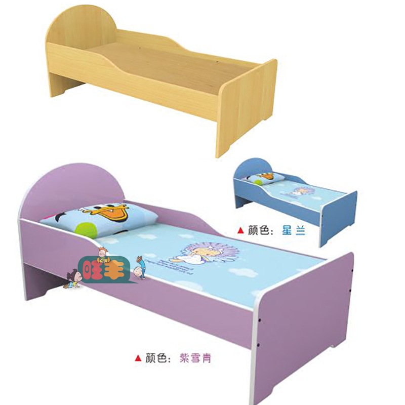 幼儿床 儿童学生床 枫木纹耐用宝宝床幼儿园 儿童床 午休床午睡床